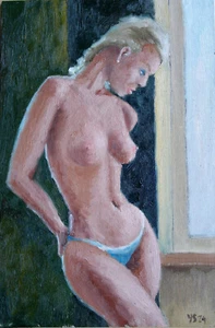 Female Nude Figure Original Oil Painting Naked Lady 8x12 Hand Painted YSArt - Picture 1 of 4