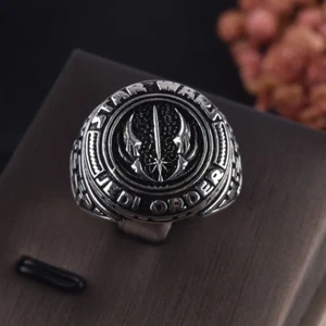 Star Wars Jedi Order Ring Sized Band Movie Jewelry Sci-fi Jedi Master - Picture 1 of 10