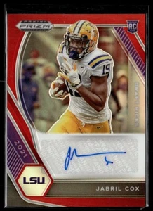 2021 PRIZM DRAFT PICKS RED /199 ROOKIE AUTO JABRIL COX LSU - Picture 1 of 1
