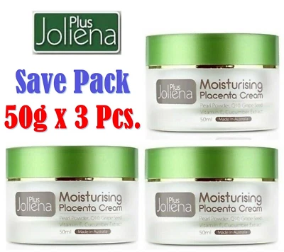 3X Joliena Plus Moisturizing Placenta Cream Anti Aging Firm Radiance Skin 50ml - Image 1 of 4