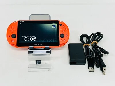 PS VIta 2000 naranja neón con cargador de batería tarjeta Vita de 8 GB buena++ D-30 Foto 1 de 4