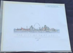 Póster de la ciudad de St. Louis - John Pils - Impresión de copia a color - NUEVO EN PLÁSTICO - Imagen 1 de 4