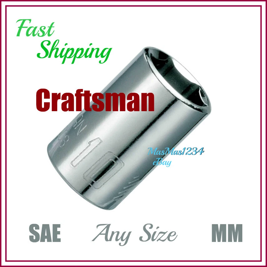 CRAFTSMAN 1/4" Drive Shallow Socket 6 Point - SAE Inch Metric MM - Any Size NEW - Image 1 of 1