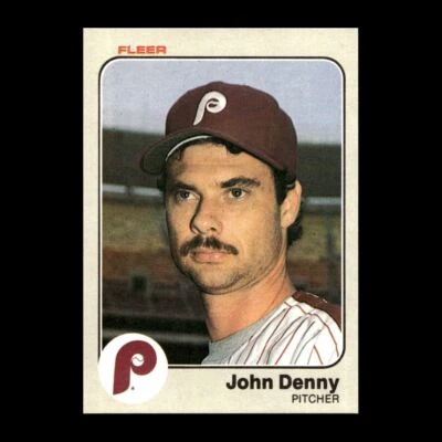 John Denny 1983 Fleer Philadelphia Phillies #158 NM-MT Vintage! - Image 1 of 2