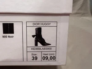 Christian Dior Boots Black Leather Box Dust Bag Excellent 39 $1590 - Picture 1 of 10