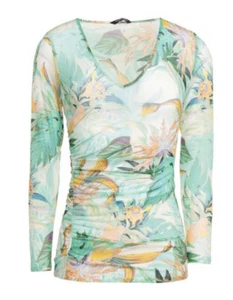 New Marciano Guess Marciano Tropical Top With Micro-mesh Detail Long Sleeve XS - Bild 1 von 2
