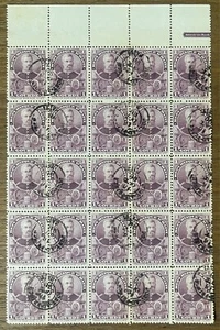 HAITI 1g Simon Sam Block of 25 cancelled Port-au-Prince Oct 16 1898 - Picture 1 of 2