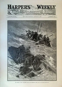 Harper's Weekly January 22 1887 Thomas Nast Bret Harte MJ Burns - Picture 1 of 4
