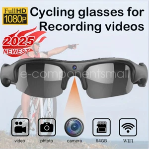 WiFi Camera Wearable Video Recording Glasses 1080p Outdoor Sports Camera Glasses - Picture 1 of 26