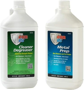 POR-15 Quart Cleaning Kit with Marine Clean Degreaser & Metal Ready Surface Prep - Picture 1 of 1