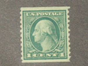 Estampilla de Estados Unidos Scott #490 1 centavo Washington, verde, en estado bastante bueno/muy bueno, MLH - Imagen 1 de 1