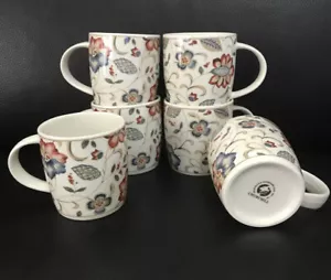 Churchill Coffee Mugs Cups Set Of 6 “Jacobean” 12 oz England - Picture 1 of 6