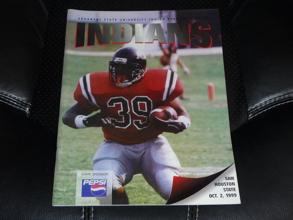 1999 SAM HOUSTON STATE AT ARKANSAS STATE COLLEGE FOOTBALL PROGRAM EX-MINT - Image 1 of 1