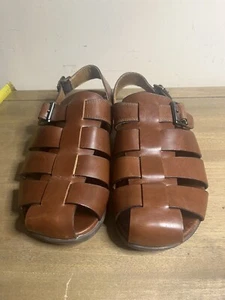 VIONIC Men’s Fisherman Sandals 11 Brown - Picture 1 of 11