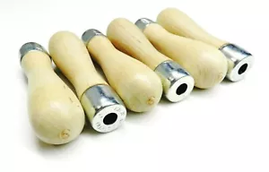 Lutz Skroo-Zon File Handle Wood #6 for 10" Files with Self Threading Insert 6Pcs - Picture 1 of 12