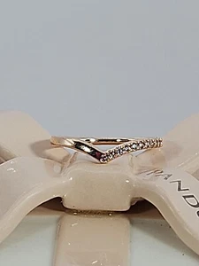 Authentic Pandora RG Plated Timeless Wish Half Sparkling Ring #182394C01-52 - Picture 1 of 4