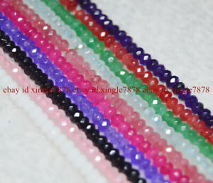 AAA+ 2x4mm Multi-Color Faceted Natural Gemstone Rondelle Loose Beads 15" Strands