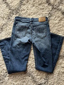 True Religion Girls Medium Wash Logo Jeans Sz 16 - Picture 1 of 4