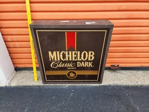 Beer Distributor Sign Michelob Classic Dark 24x24x8 Metal Can Hard Wire Light Up - Picture 1 of 2
