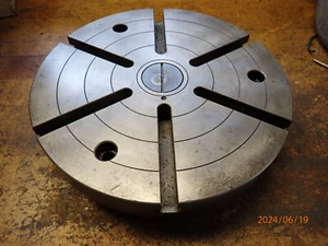 LOT B ROTARY TABLE TOP POSSIBLE YUASA PART MACHINIST JIG FIXTURE TOOLING - Picture 1 of 13
