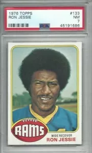 1976 Topps Football Card #133 Ron Jessie, Los Angeles Rams clasificación PSA 7 - Imagen 1 de 1