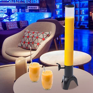 3L Beer Tower Liquor Tap Bar Party Beverage Dispenser Individual Ice Tube Clear - Picture 1 of 8