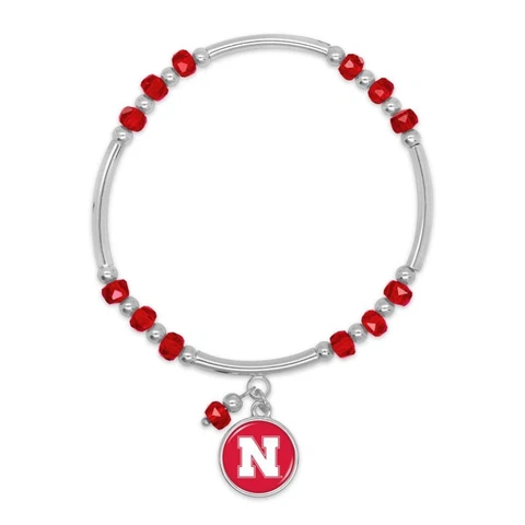 Nebraska Cornhuskers Ivy Stretch Bracelet Silver Jewelry Gift NU Cover