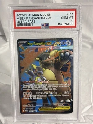 Mega Kangaskhan EX 164 Ultra Rare Gem Mt PSA 10 2025 Mega Evolutions - Image 1 of 2