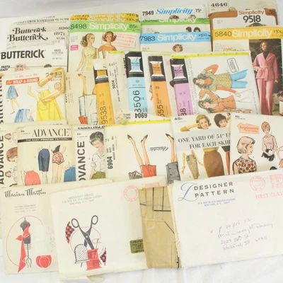 Lot Of 28 Vintage Sewing Advance Simplicity McCall’s Butterick MCM Mid Century - Image 1 of 4