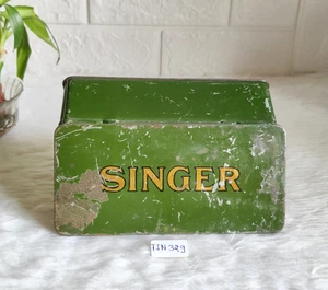 1950s Vintage SINGER Sewing Machine Accessories Tin Box Sewing Old Decor TIN329 - Picture 1 of 7