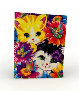 Lisa Frank Girasol Gatitos Portafolio Carpeta Gatos Mariposas Flores Brillo - Imagen 1 de 6