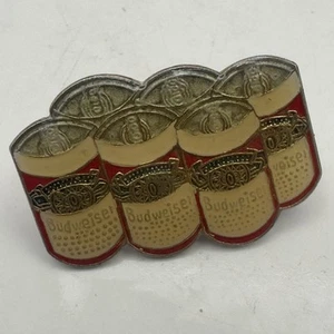 Anheuser-Busch Budweiser 6-pack Beer Cans Pin Vintage - Picture 1 of 3