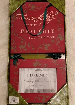 Nuevo marco de fotos navideñas, placa de cinta, foto 4x6 el mejor amigo de regalo Foto 1 de 2