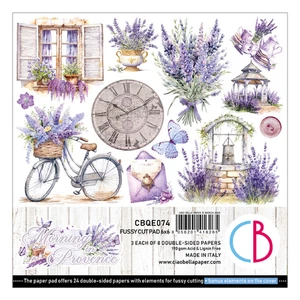 Ciao Bella Paper Morning In Provence 6" x 6" Fussy Cut Pad Spring Lavender Lilac - Picture 1 of 9