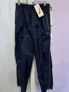 Vintage Nike Basketball Full Side Zip Sporthose Navy Blau Nylon XL Neu mit Etikett - Bild 1 von 13