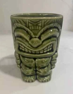 Tiki Tasse Lucky Hawaiian grün handbemalt - Bild 1 von 6