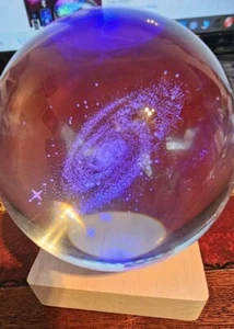 3D Crystal Ball Galaxy Light Changing Lamp - Picture 1 of 18