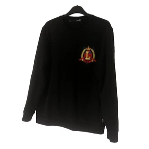 Love Moschino Black Logo Sweatshirt Crew Neck Cotton Pullover UK/XL Long Sleeve - Picture 1 of 12