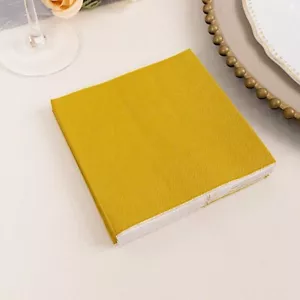 TOVAGLIOLI carta da cocktail monouso 2 strati morbida oro 50 decorazioni festa - Foto 1 di 7
