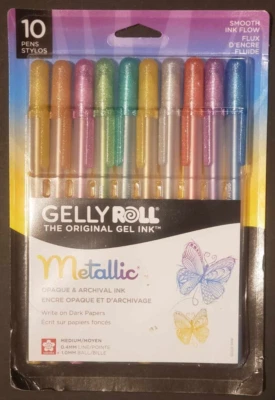 Sakura Gelly Roll Metallic Medium Pen Set 57370 FAST FREE SHIPPING ANIME MANGA
