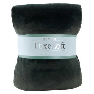 Berkshire Life, Plush Solid LuxeLoft Blanket (Choose Color + Size) - Picture 1 of 25