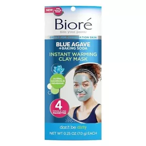 Bioré Blue Agave & Baking Soda Whipped Nourishing Detox Mask Oil Free 4 Oz 2Pack - Picture 1 of 3