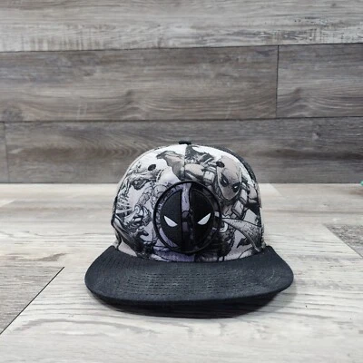 Marvel Deadpool Blanco y Negro Cómic Arte Obra Película Gorra Sombrero Adulto Hombre Ajustable Foto 1 de 4