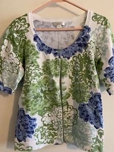 Floral Sweater - 3/4 sleeve - Christopher & Banks - small - Picture 1 of 6