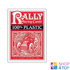Rallye Spielkarten Rot 100% Plastik Poker Größe Deck us games systems Magic Neu
