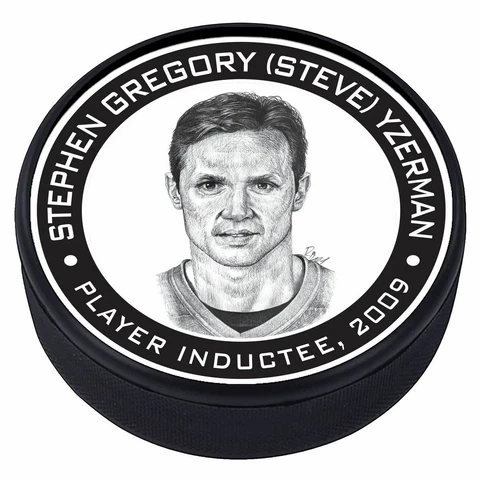 Steve Yzerman Detroit Red Wings 2009 Hall of Fame Induction 3D Textured Puck Cover