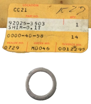 MOTO DE NIEVE KAWASAKI 92025-3503 VINTAGE CUÑA 0,1 T SE ADAPTA A 82 LTD 440, 81 INVASOR Foto 1 de 4