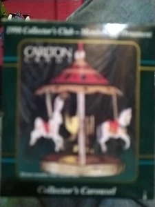 CARLTON CARDS Heirloom Collectors Carousel Horse Rabbit Christmas Orn 1998 T21 - Picture 1 of 2