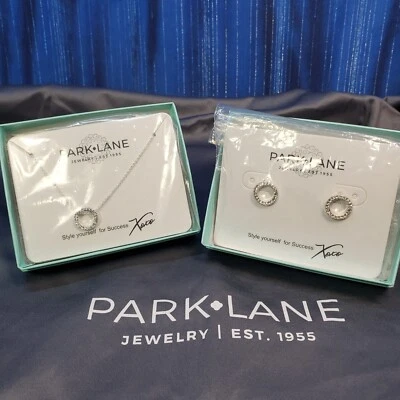 Juego de pendientes y collar Roo en plata de cristales Park Lane NUEVO EN CAJA NUEVO Foto 1 de 3