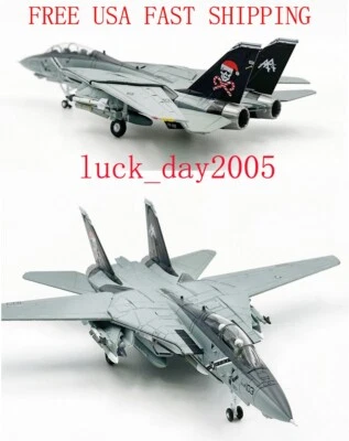 Wltk US Navy F-14B Tomcat VF-103 JOLLY ROGERS SANTA CAT 1/100 Model US SHIP - Image 1 of 4